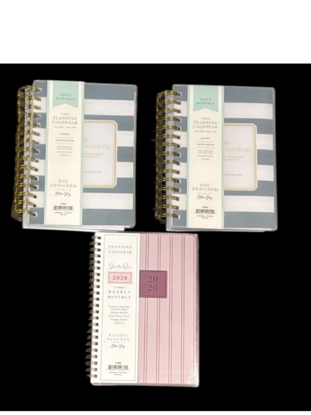 New lot of 3 Blue Sky 2026 weekly Monthly planning agendas